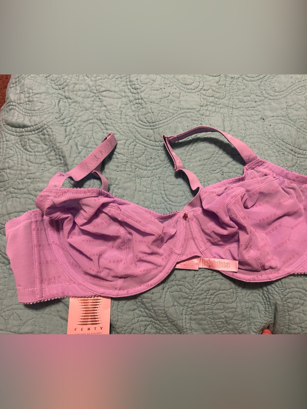 Savage X Fenty Light Lavender Lace Underwire Bra 46DDD
